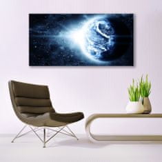 tulup.si Slika na akrilnem steklu Planet zemlja vesolje 140x70 cm 2 obešalnika