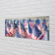 tulup.si Slika na akrilnem steklu Združene države amerike zastavo 140x70 cm 2 obešalnika