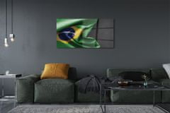 tulup.si Slika na akrilnem steklu Zastava brazilije 125x50 cm 4 obešalnika