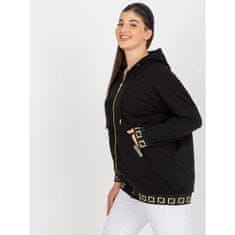 RELEVANCE Ženski pulover s kapuco večje velikosti AURORA črn RV-BL-8262.85_391581 Univerzalni