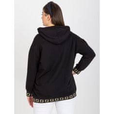 RELEVANCE Ženski pulover s kapuco večje velikosti AURORA črn RV-BL-8262.85_391581 Univerzalni