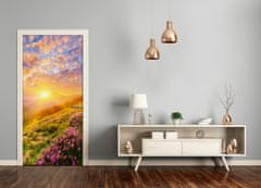 tulup.si Samolepilni tapete na vratih Sunset gora 95x205 cm