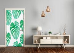 tulup.si Samolepilni tapete na vratih Monstera 85x205 cm