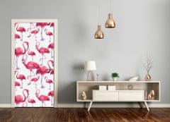 tulup.si Nalepka na vratih Flamingos 95x205 cm