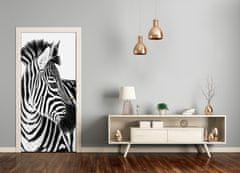 tulup.si Nalepka na vratih Zebra v snegu 75x205 cm