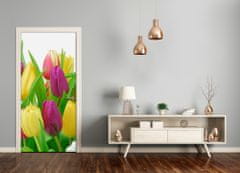 tulup.si Nalepka na vratih Cvetje tulipani 75x205 cm