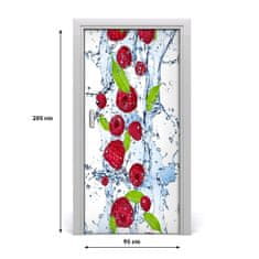 tulup.si Samolepilni tapete na vratih Maline 95x205 cm