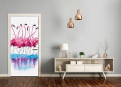 tulup.si Nalepka na vratih Flamingos 75x205 cm