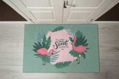 tulup.si Predpražnik Home sweet home Flamingos 90x60 cm