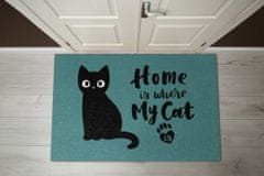 tulup.si Predpražnik s potiskom Home is where my cat is 60x40 cm