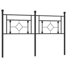 Vidaxl Kovinsko posteljno vzglavje črno 160 cm