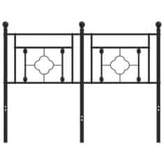 Vidaxl Kovinsko posteljno vzglavje črno 120 cm