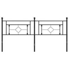 Vidaxl Kovinsko posteljno vzglavje črno 180 cm