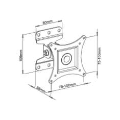 Techly Techly stensko montažo vodil / LCD TV 13-30 palca 23kg o