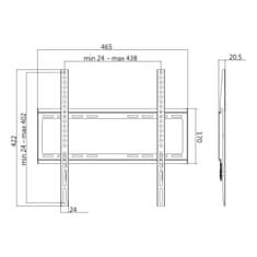 LogiLink stenski nosilec 32-55 lcd/led vesa, max. 35 kg