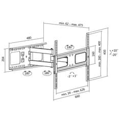 LogiLink stenska namestitev lcd/led 37-70, max. 50 kg