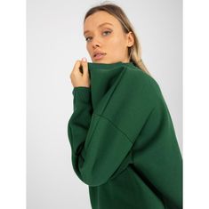 RELEVANCE Ženski oversize pulover JENNI temno zelene barve RV-BL-8360.80P_391554 Univerzalni