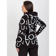 RELEVANCE Ženski pulover velike velikosti s kapuco in črnimi napisi DIANA RV-BL-5056-1.95_391714 Univerzalni