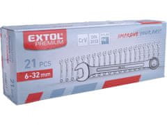 Extol Premium Viličasti ključi, nastavljeno 21ks, 6-32mm, CrV