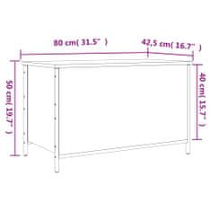 Vidaxl Klop za shranjevanje siva sonoma 80x42,5x50 cm inženirski les