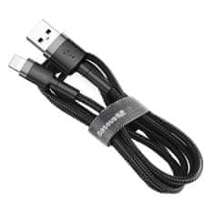 BASEUS Trajni najlonski kabel USB Iphone Lightning kabel QC3.0 2A 3M črno-siv