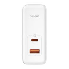 BASEUS GaN5 Pro USB-C USB hitri univerzalni polnilec 100W PD QC AFC bela