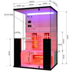 Sanotechnik BILLUND 2 INFRARDEČA KABINA ZA 2 OSEBI 125X100X190 CM