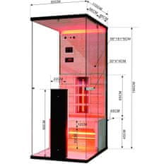 Sanotechnik BILLUND 1 INFRARDEČA KABINA ZA 1 OSEBO 80X110X190 CM