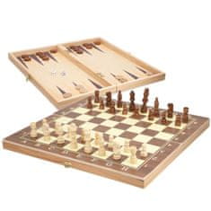 Colorbaby Plošča za Šah in Damo Colorbaby Backgammon Les (4 kosov)