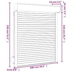 Vidaxl Rolete iz aluminija 100x130 cm antracit