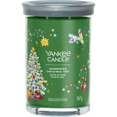 Yankee Candle Dišeča sveča Signature Tumbler in glass large Shimmering Christmas Tree 567g