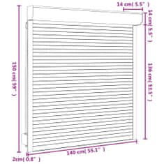 Vidaxl Rolete iz aluminija 140x150 cm antracitne