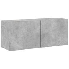 Vidaxl Stenska TV omarica betonsko siva 100x30x41 cm