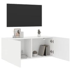 Vidaxl Stenska TV omarica bela 100x30x41 cm