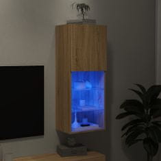 Vidaxl TV omarica z LED lučmi sonoma hrast 40,5x30x102 cm