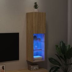 Vidaxl TV omarica z LED lučmi sonoma hrast 30,5x30x102 cm