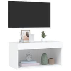 Vidaxl TV omarica z LED lučmi bela 60x30x30 cm