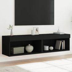 Vidaxl TV omarice z LED lučmi 2 kosa črna 60x30x30 cm