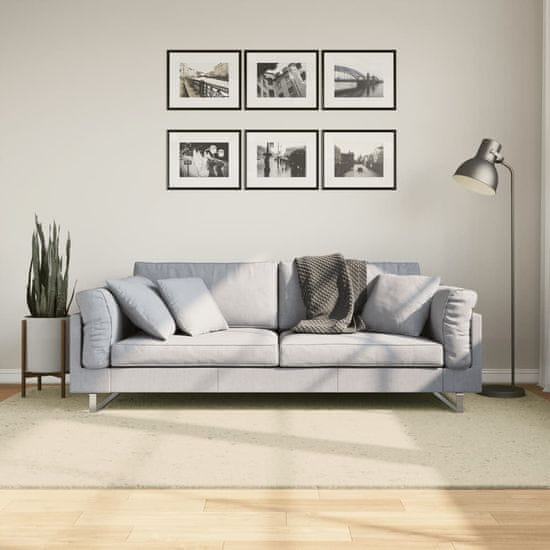 Vidaxl Preproga s kratkimi vlakni mehka pralna krem 160x230 cm