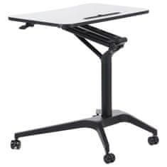 STEMA Višinsko nastavljiva miza SH-A10, črn okvir, črna plošča, višina 73,5-104 cm, plošča 72x48 cm.