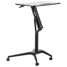 STEMA Višinsko nastavljiva miza SH-A10, črn okvir, črna plošča, višina 73,5-104 cm, plošča 72x48 cm.
