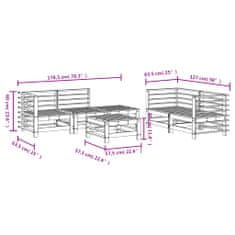 Vidaxl Vrtna garnitura 6-delna trden les douglas