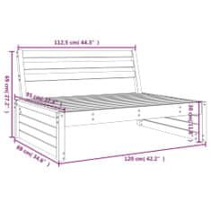 Vidaxl Vrtni sredinski kavč 120x80 cm trden les douglas