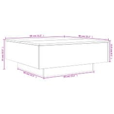 Vidaxl Klubska mizica črna 80x80x31 cm iverna plošča