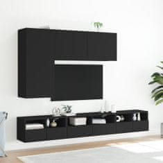 Vidaxl Stenska TV omarica črna 100x30x41 cm