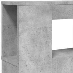 Vidaxl LED posteljno vzglavje betonsko sivo 200x18,5x103,5 cm inž. les