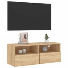 Vidaxl Stenska TV omarica sonoma hrast 80x30x30 cm inženirski les