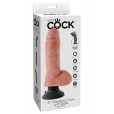 King Cock VIBRACIJSKI PENIS King Cock With Balls 8"