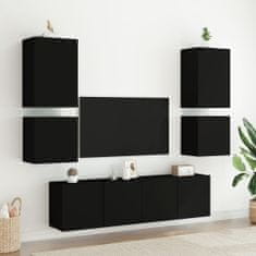 Vidaxl Stenska TV omarica črna 40,5x30x40 cm iverna plošča