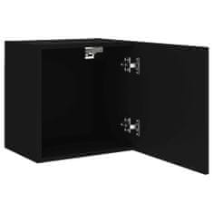 Vidaxl Stenska TV omarica črna 40,5x30x40 cm iverna plošča